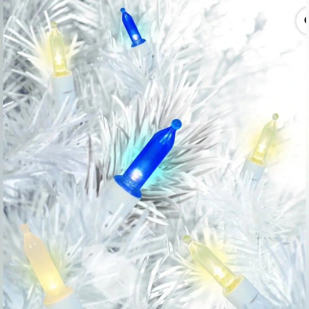 LED Mini Christmas String Lights 50 count blue white 2 boxes NEW NWT Xmas